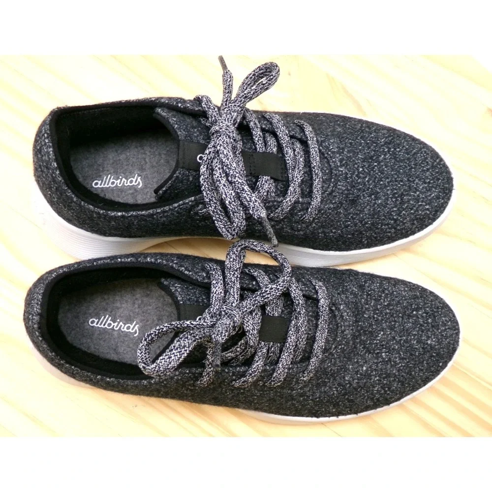 Allbirds Wool‎ Runner 2 WR2 Shoes Mens Dark Gray Sz 8.5 Sneakers Lace Up